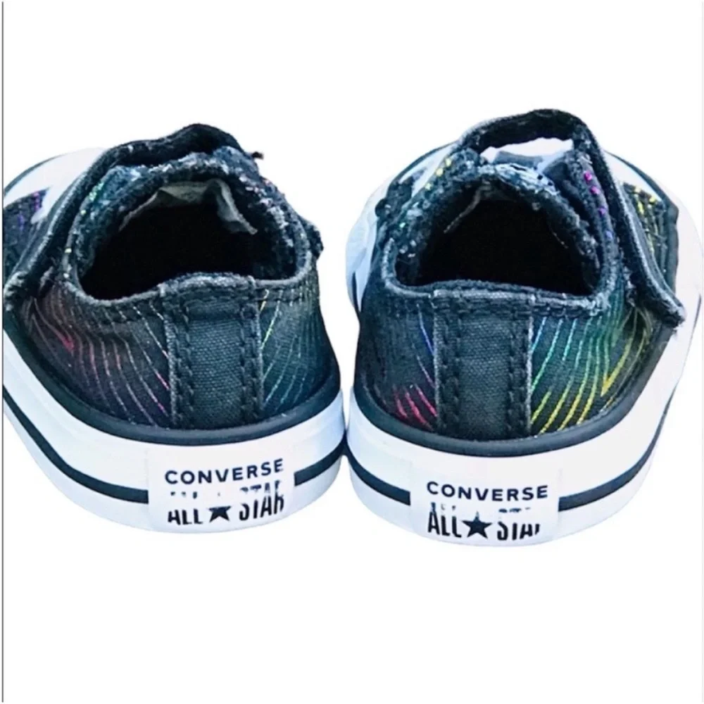 Converse All Of Star Infant Toddler Multi Color Metallic Lace Up Shoes Size 3